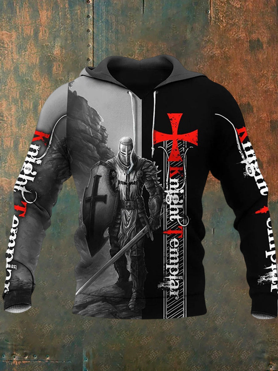 Men's Retro Printed Casual Sweatshirt