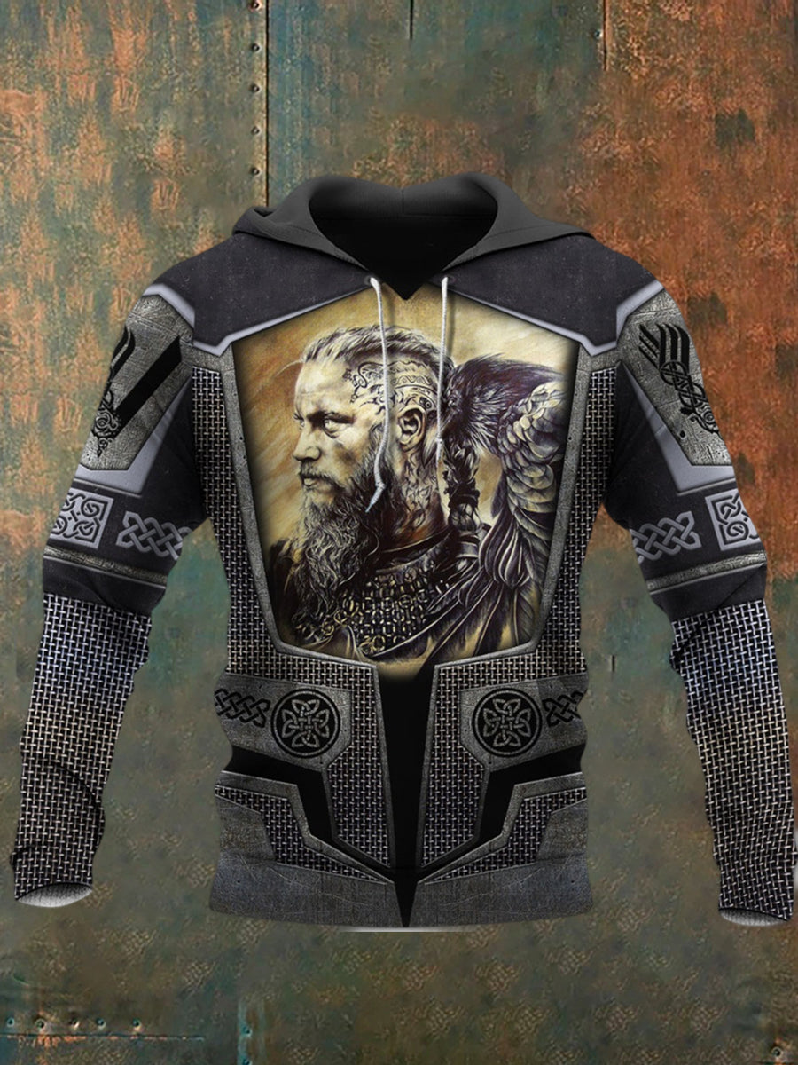 Men's Retro Printed Casual Sweatshirt