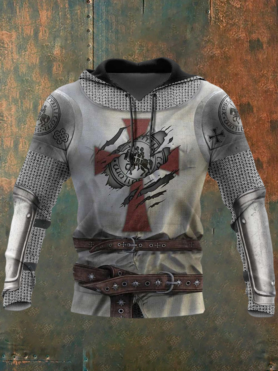 Men's Retro Printed Casual Sweatshirt