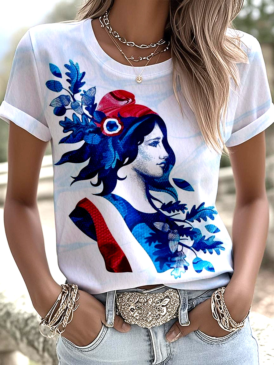 T-shirt à manches courtes Marianne Femme