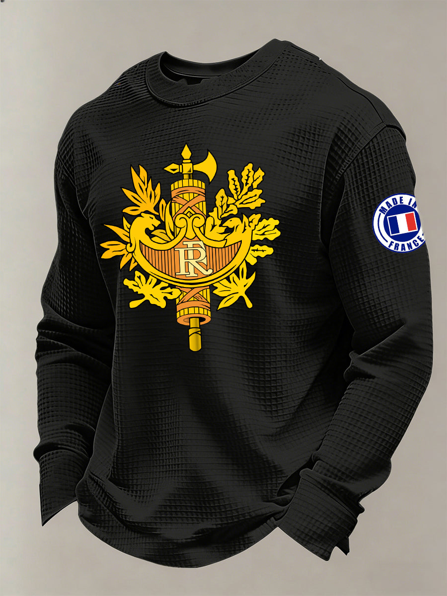 Chemise Homme Manches Longues Avec Imprimé Inspiration Française