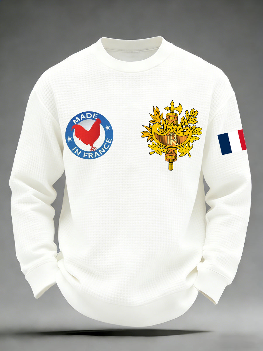 Chemise Homme Manches Longues Avec Imprimé Inspiration Française