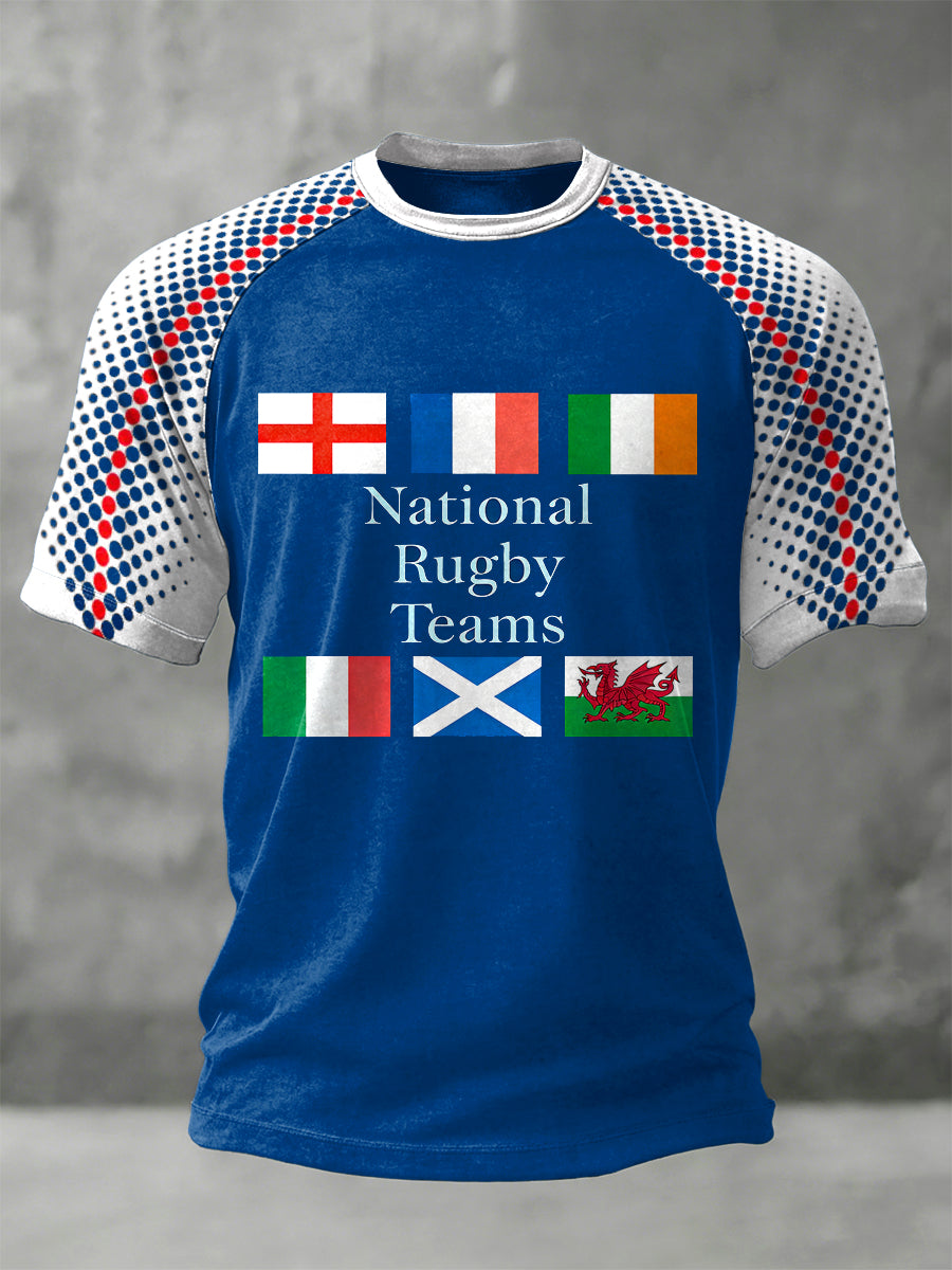 T-shirt Homme Bleu Six Nations Rugby Championship Jersey
