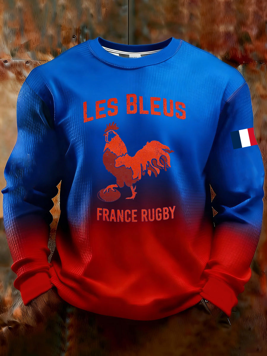 T-shirt à manches longues France Rugby Waffle Homme