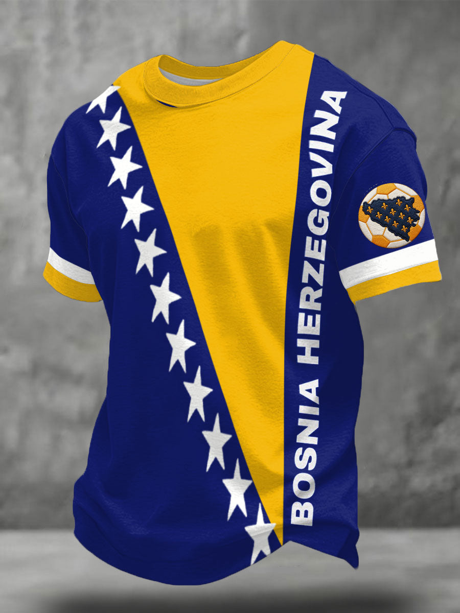 T-shirt imprimé pour hommes Bosno ZMAJEVI, motif amoureux du football