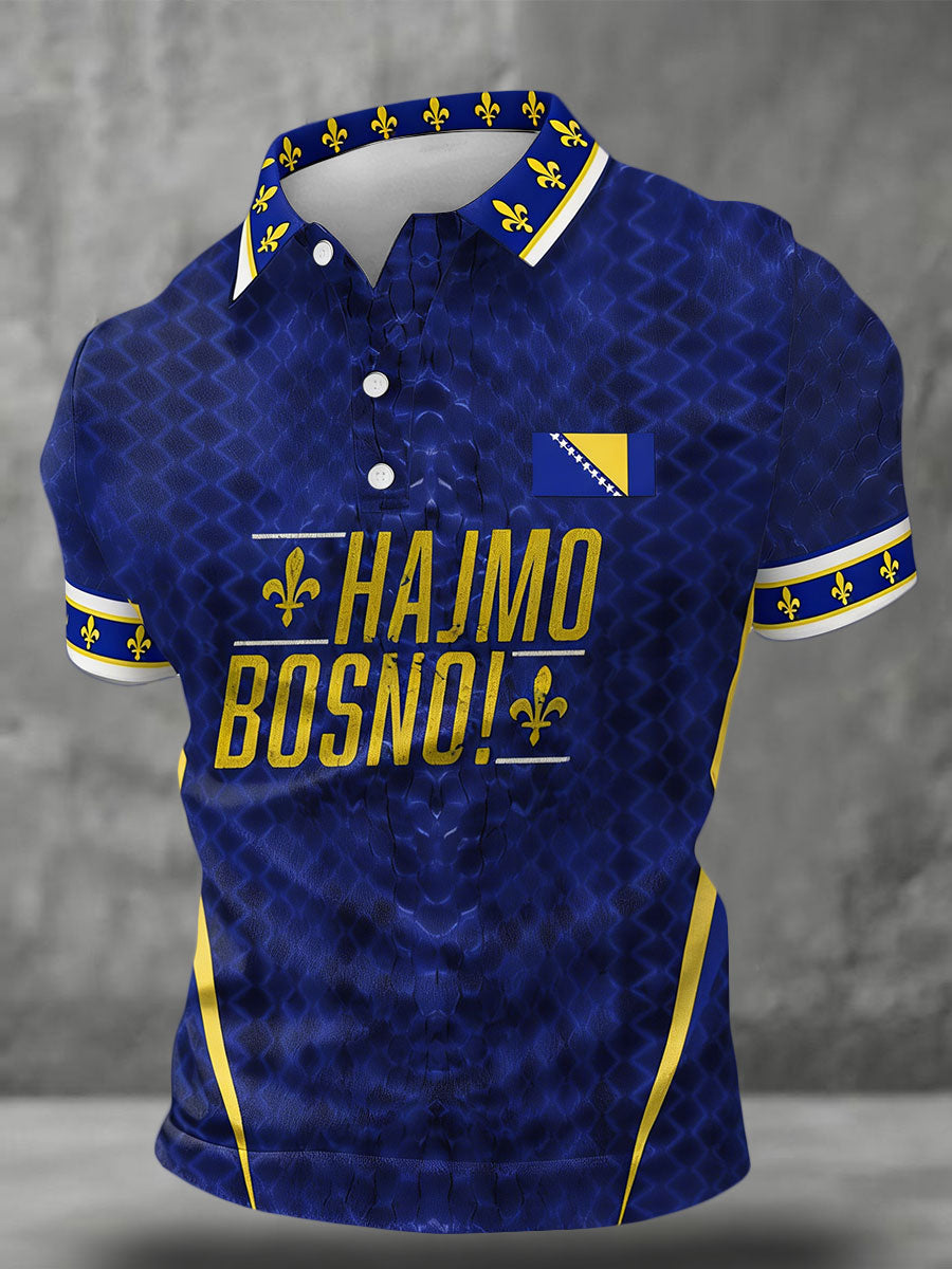 Tops décontractés imprimés pour hommes, amateurs de football bosnien, avec l'inscription «ZMAJEVI»