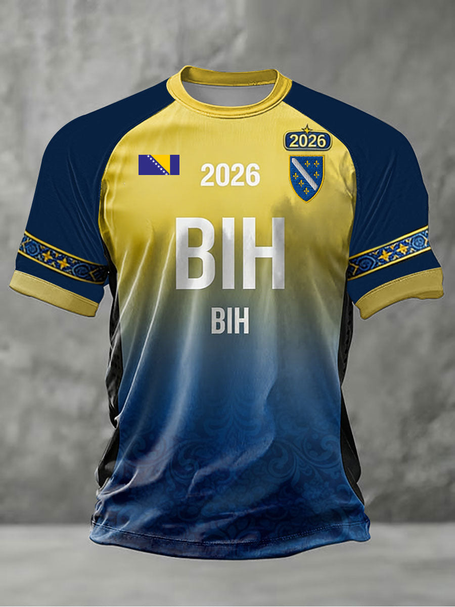 T-shirt manches courtes pour hommes, motif Bosnia ZMAJEVI, pour les amateurs de football