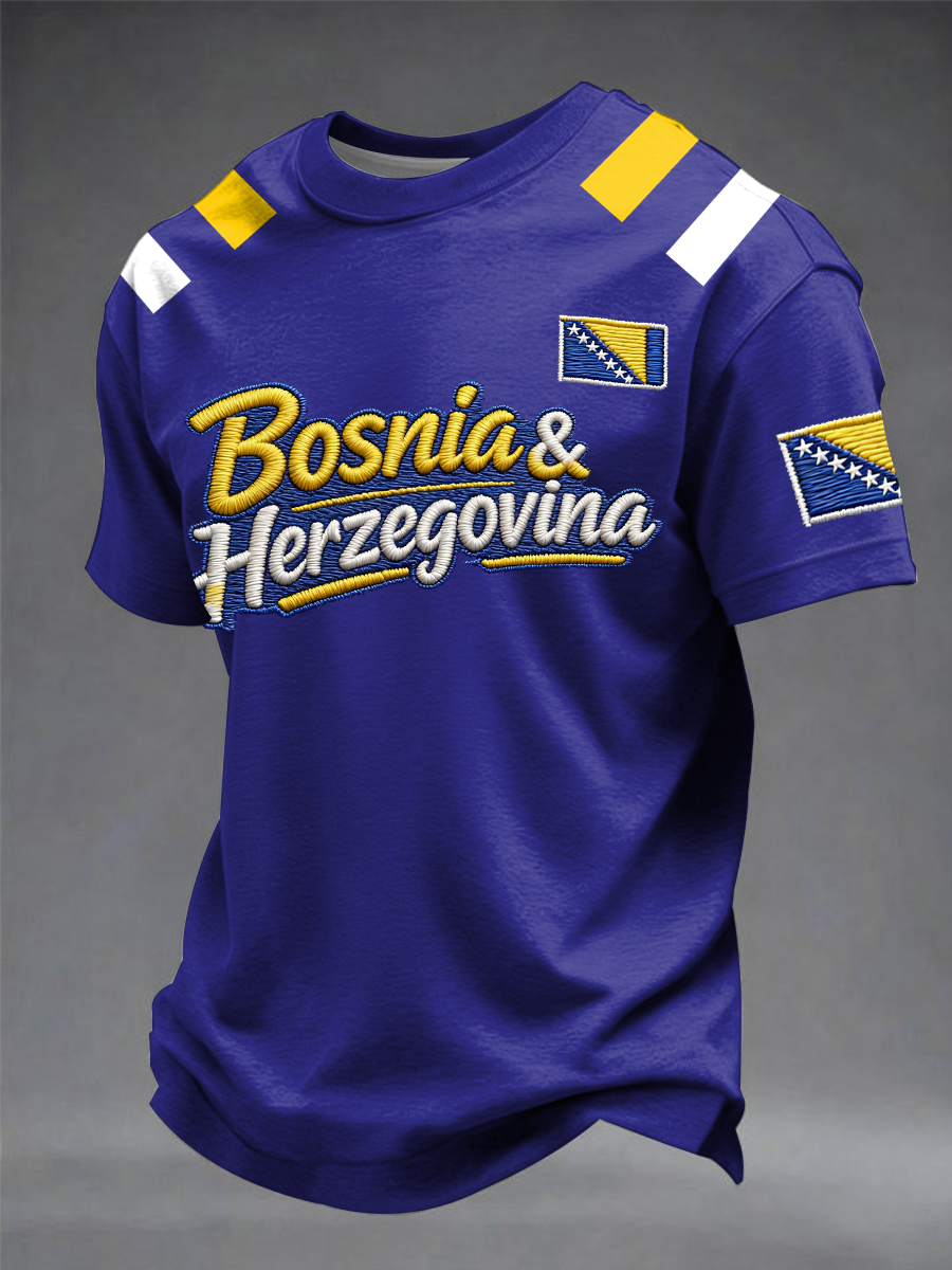 T-shirt manches courtes pour hommes, motif Bosnia ZMAJEVI, amoureux du football