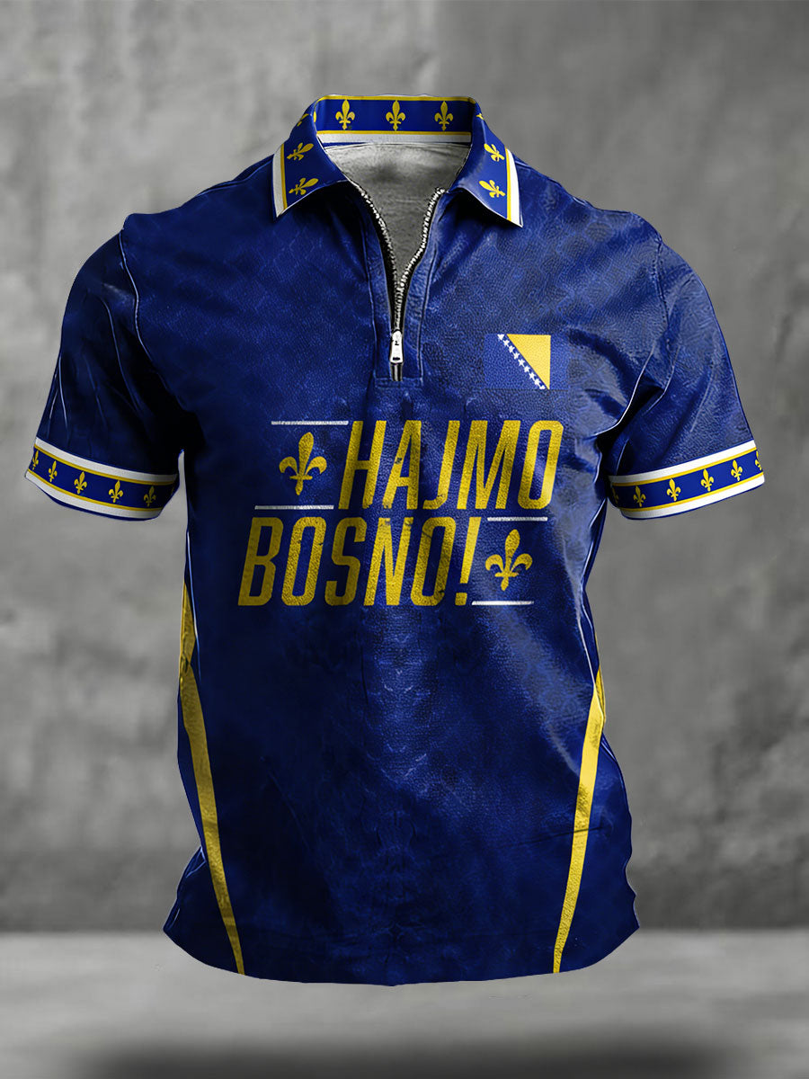 Tops décontractés imprimés pour hommes, amateurs de football bosnien, avec l'inscription «ZMAJEVI»