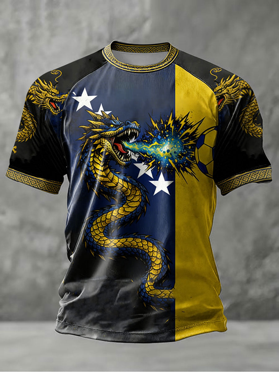 T-shirt manches courtes pour hommes, motif Bosnia ZMAJEVI, pour les amateurs de football