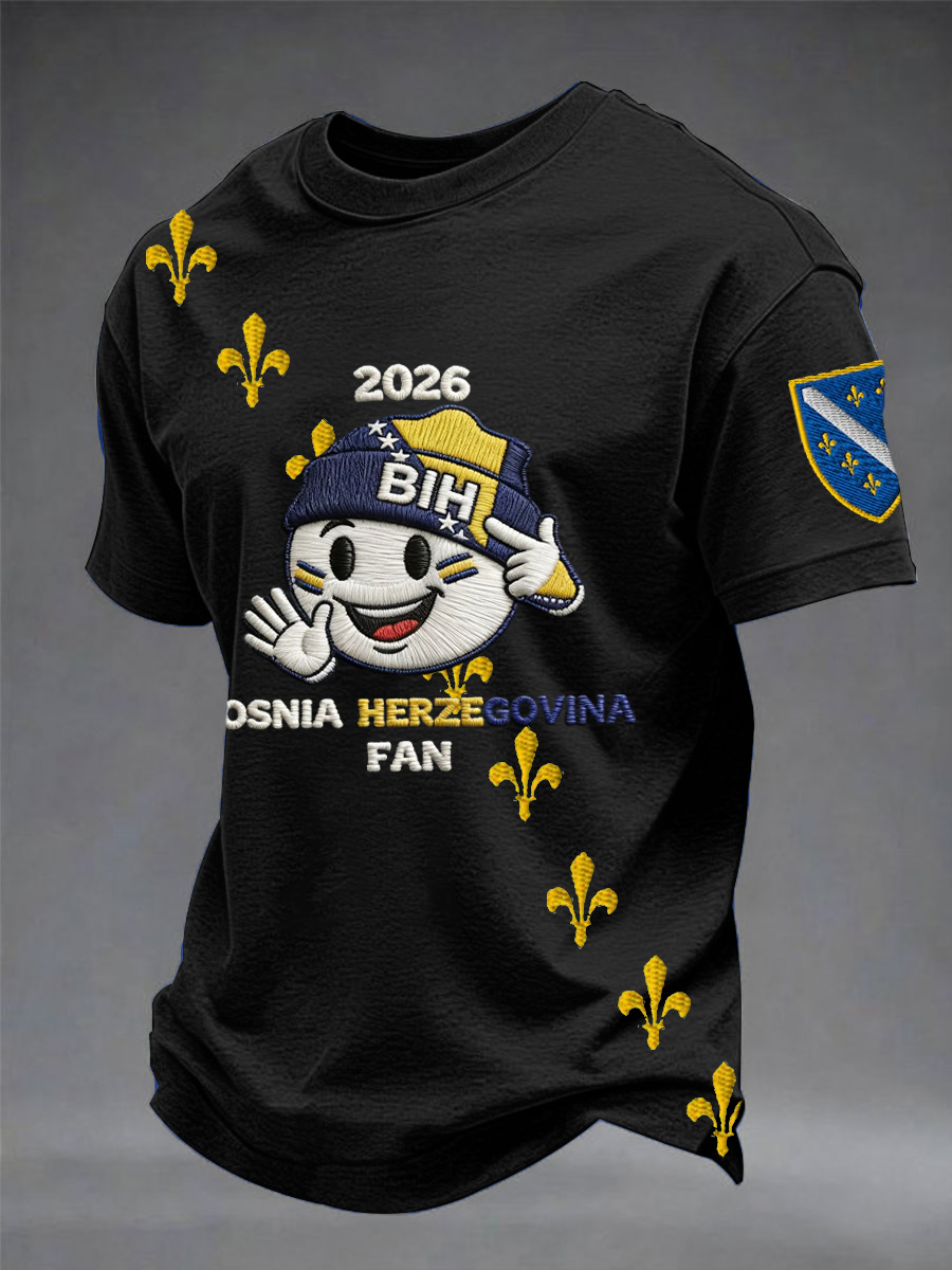 T-shirt manches courtes pour hommes, motif Bosnia ZMAJEVI, amoureux du football