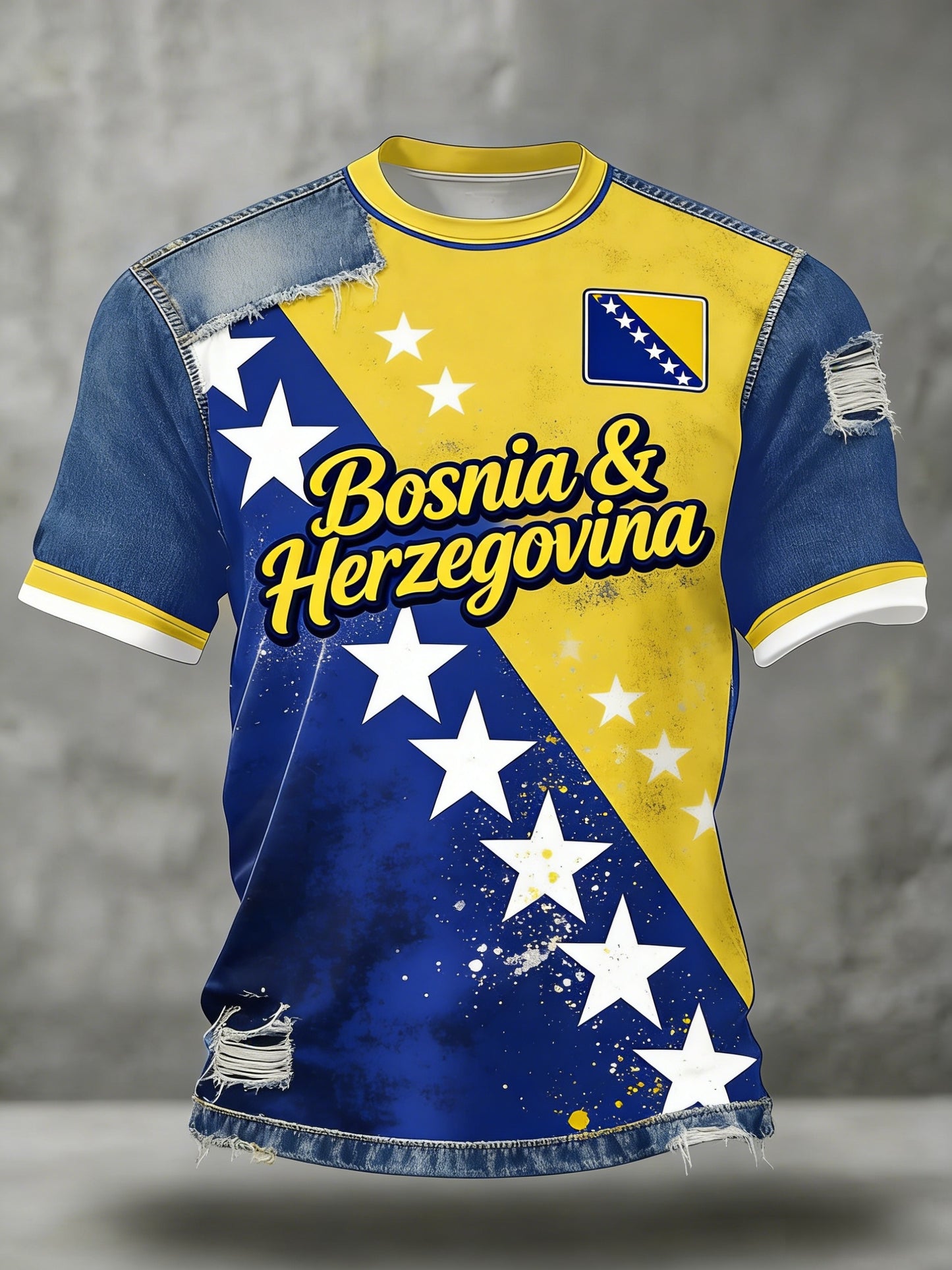 T-shirt imprimé pour hommes Bosno ZMAJEVI, motif amoureux du football