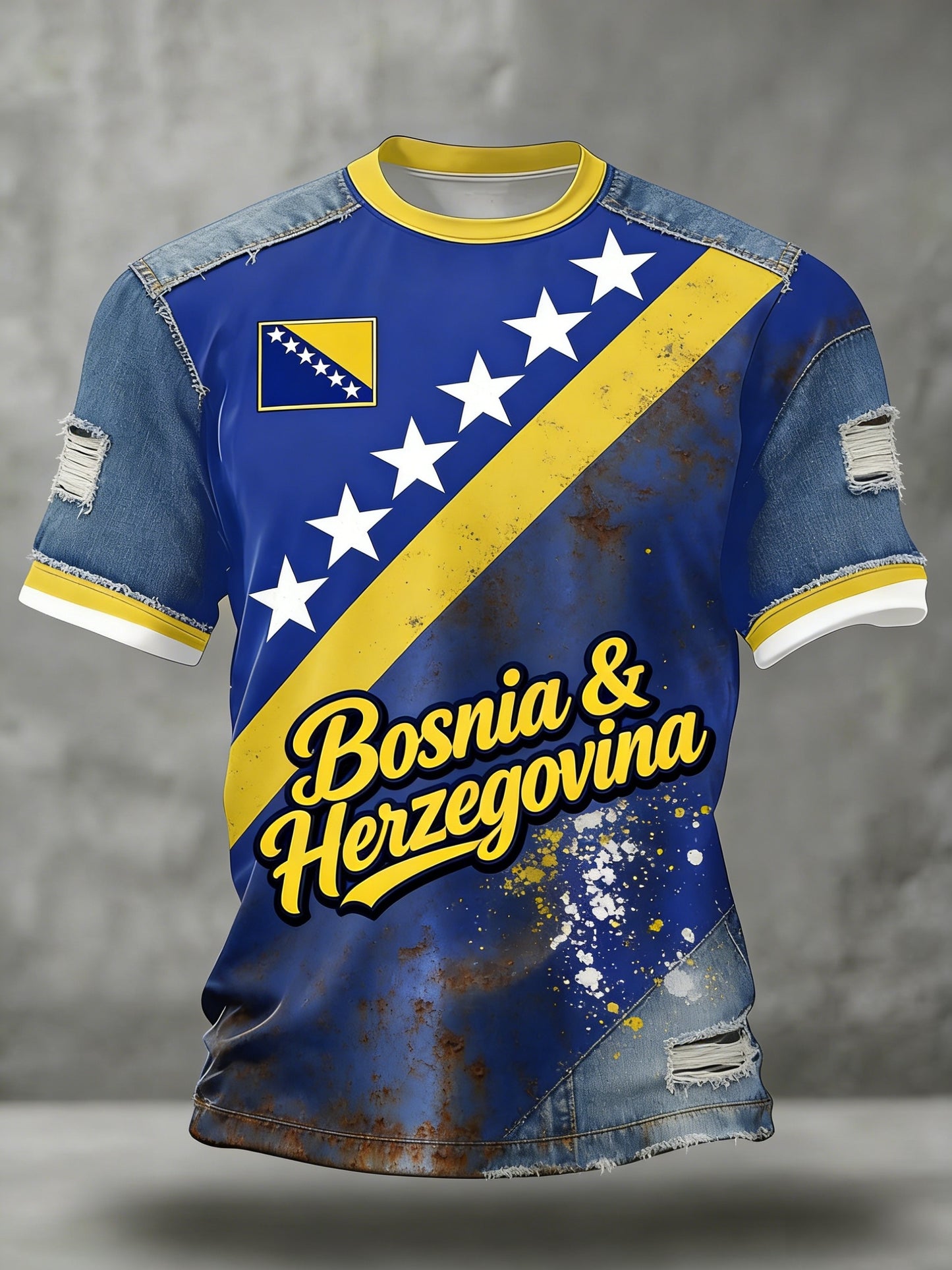 T-shirt imprimé pour hommes Bosno ZMAJEVI, motif amoureux du football