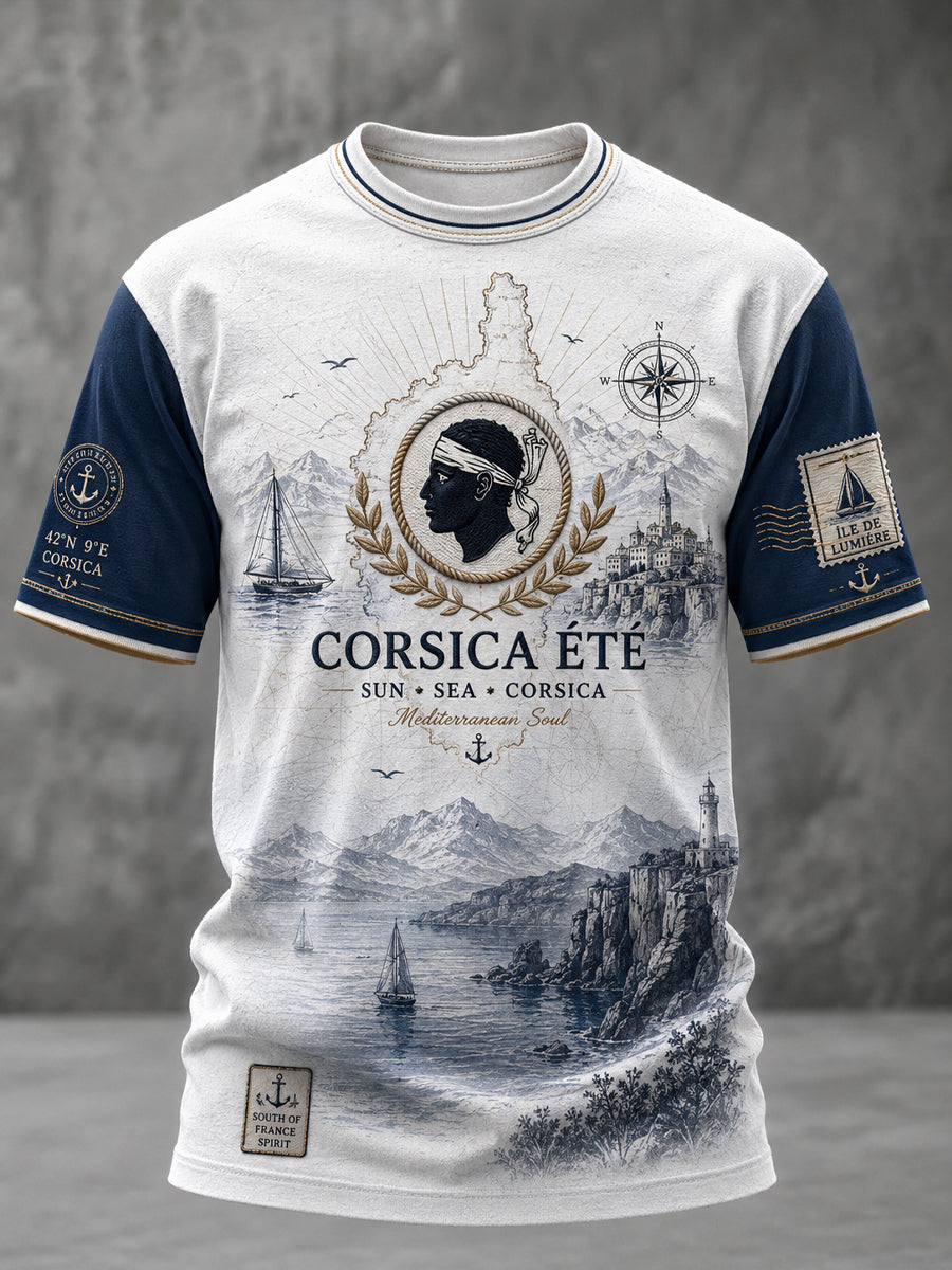 T-shirt Homme Drapeau de la Corse Française