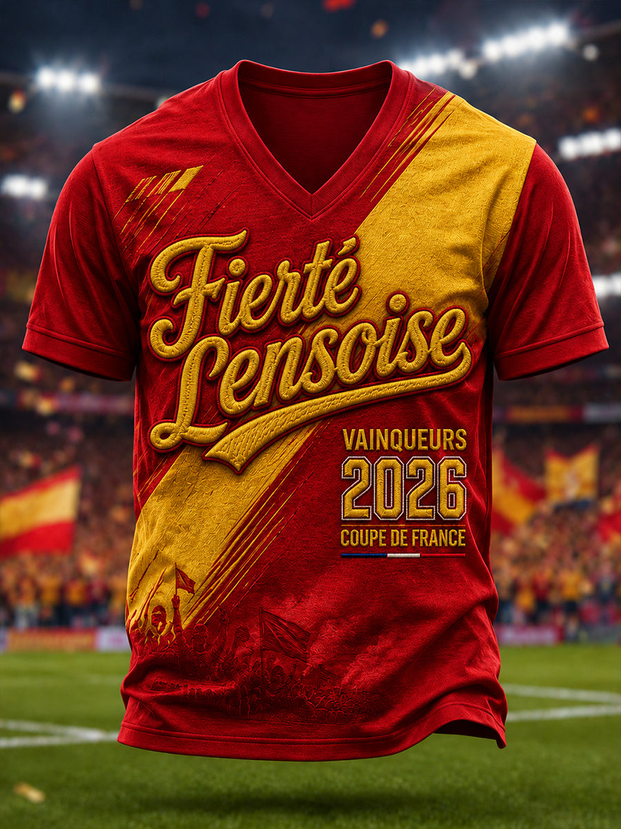 T-shirt homme col en V à imprimé Champion 2026