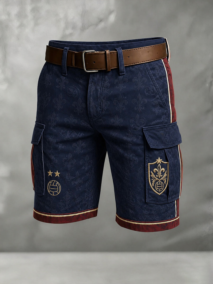 Shorts décontractés pour hommes avec imprimé France Football