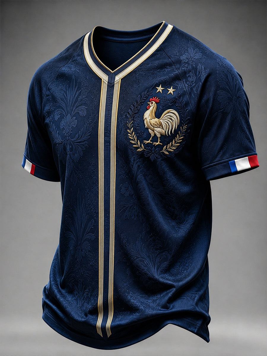 T-shirt col en V France Football pour homme