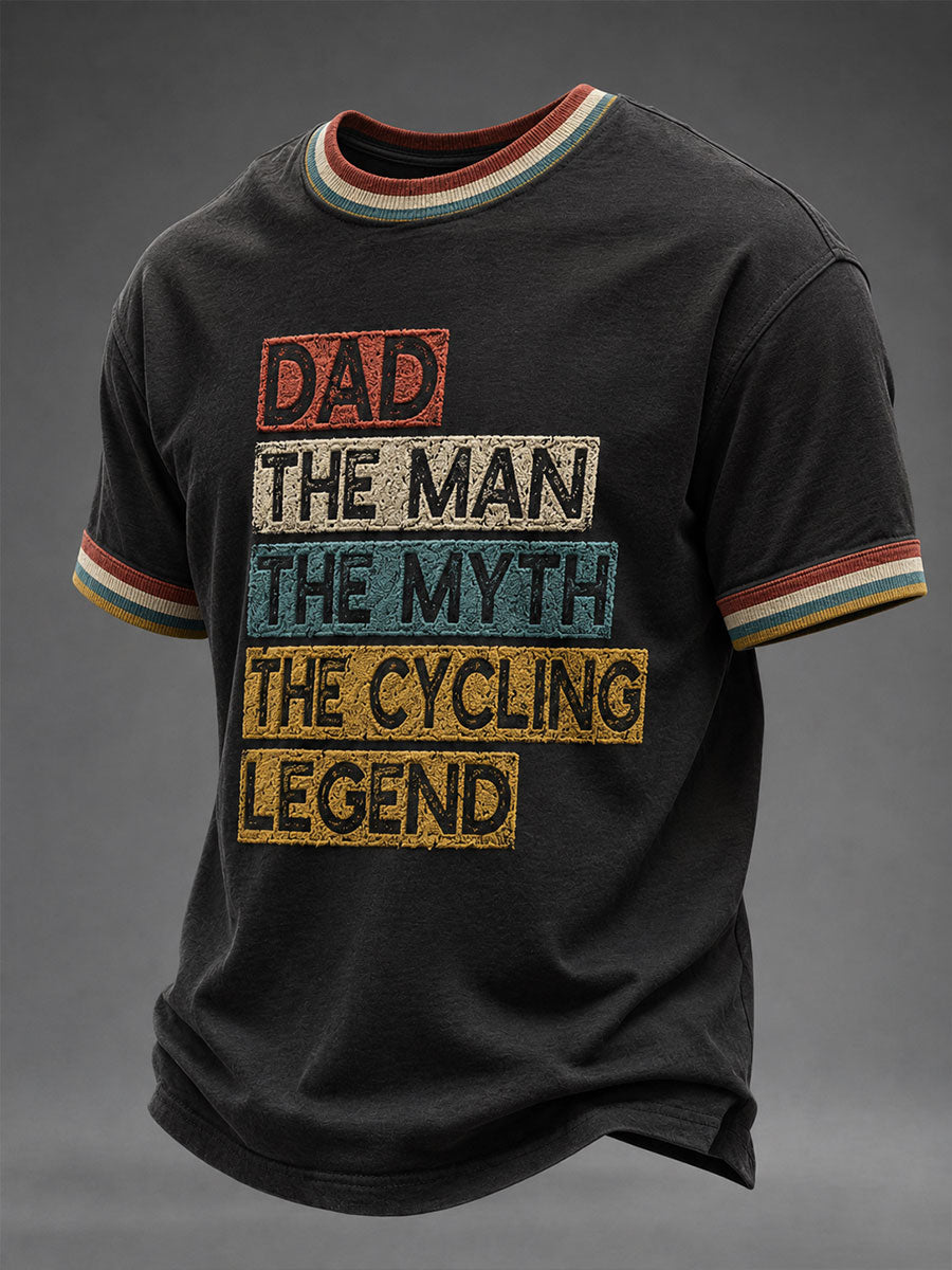 T-shirt Dad The Man The Myth The Cycling Legebd pour homme