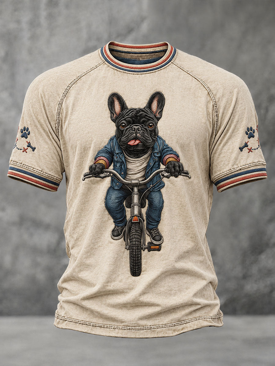 T-shirt à manches courtes Bulldog Bicycle pour hommes