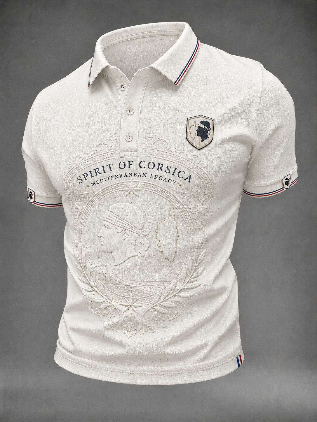 Chemise pour homme à imprimé drapeau de la Corse