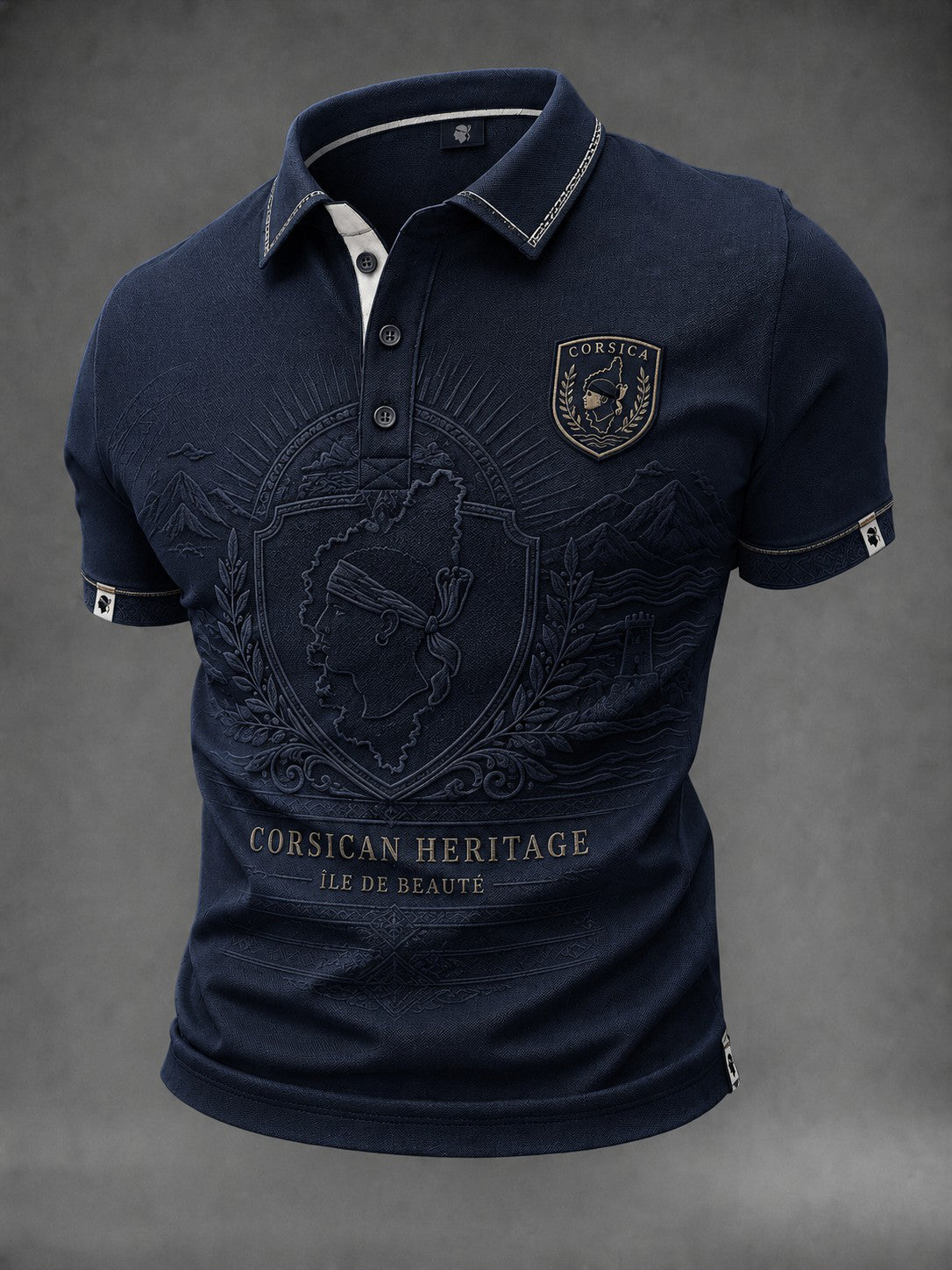 Chemise pour homme à imprimé drapeau de la Corse
