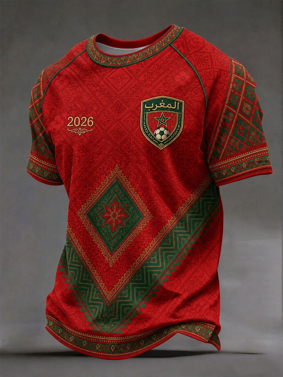 T-shirts de football pour hommes Maroc 2026