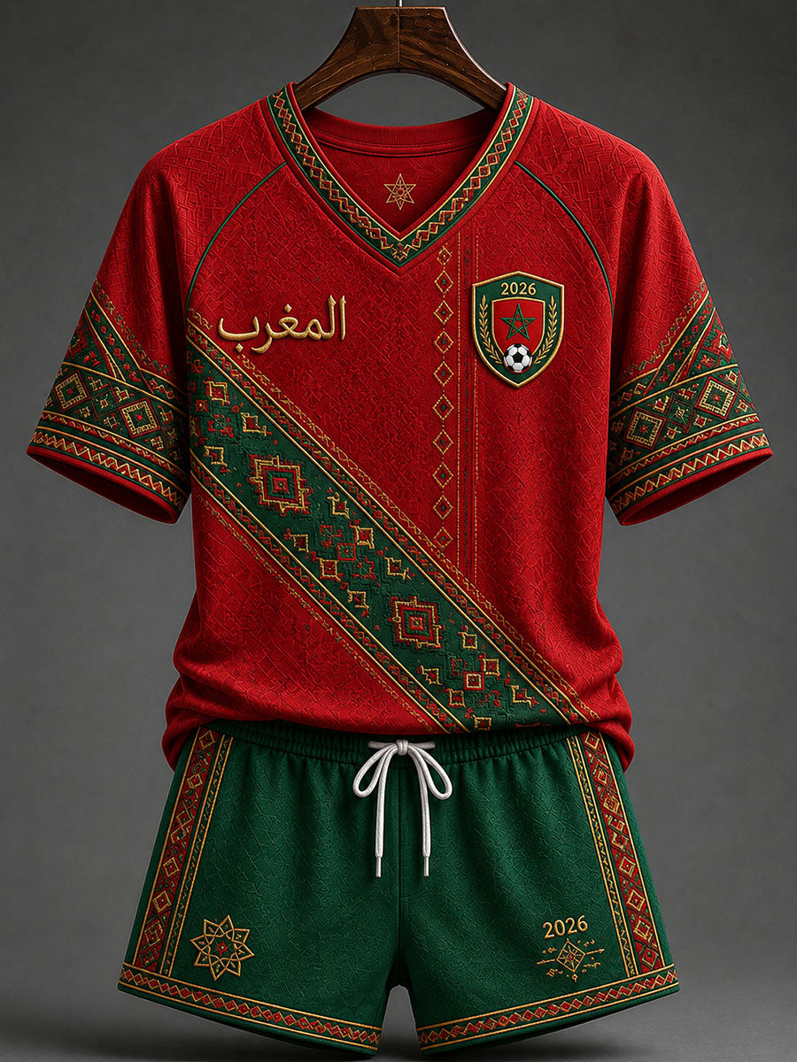 T-shirts à col en V de football pour femmes 2026 Maroc