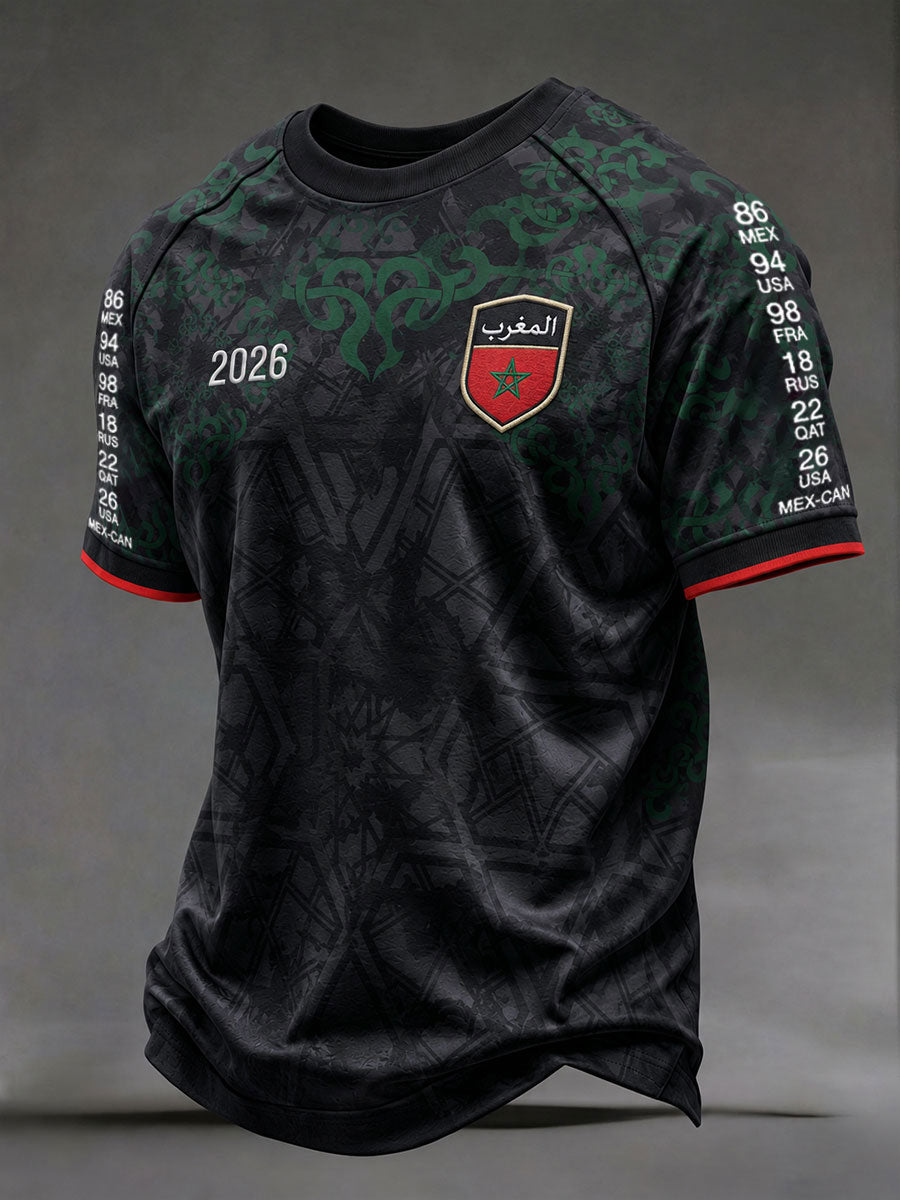 T-shirts de football marocain pour hommes