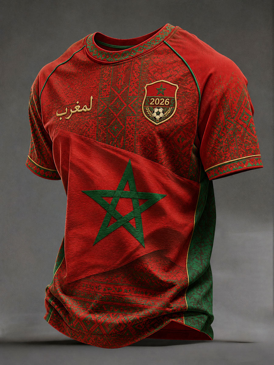 T-shirts de football pour hommes Maroc 2026