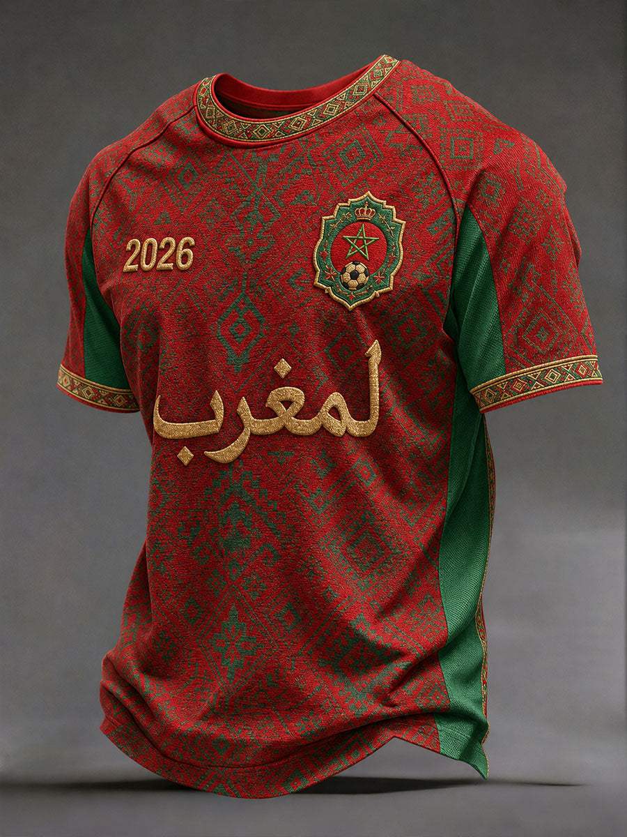 T-shirts de football pour hommes Maroc 2026