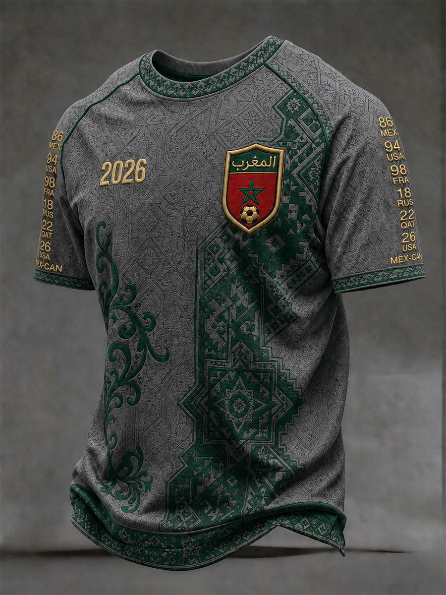 T-shirts de football marocain pour hommes