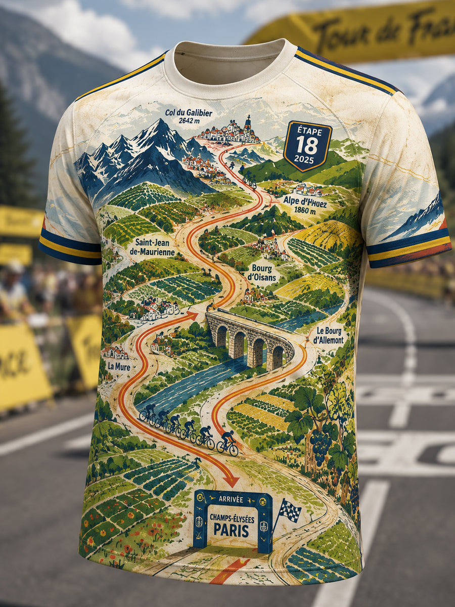 T-shirt manches courtes Tour de France pour homme