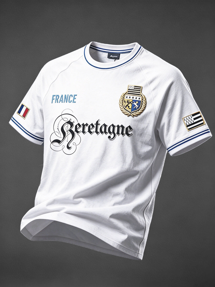 T-shirt homme business-casual à imprimé breton français