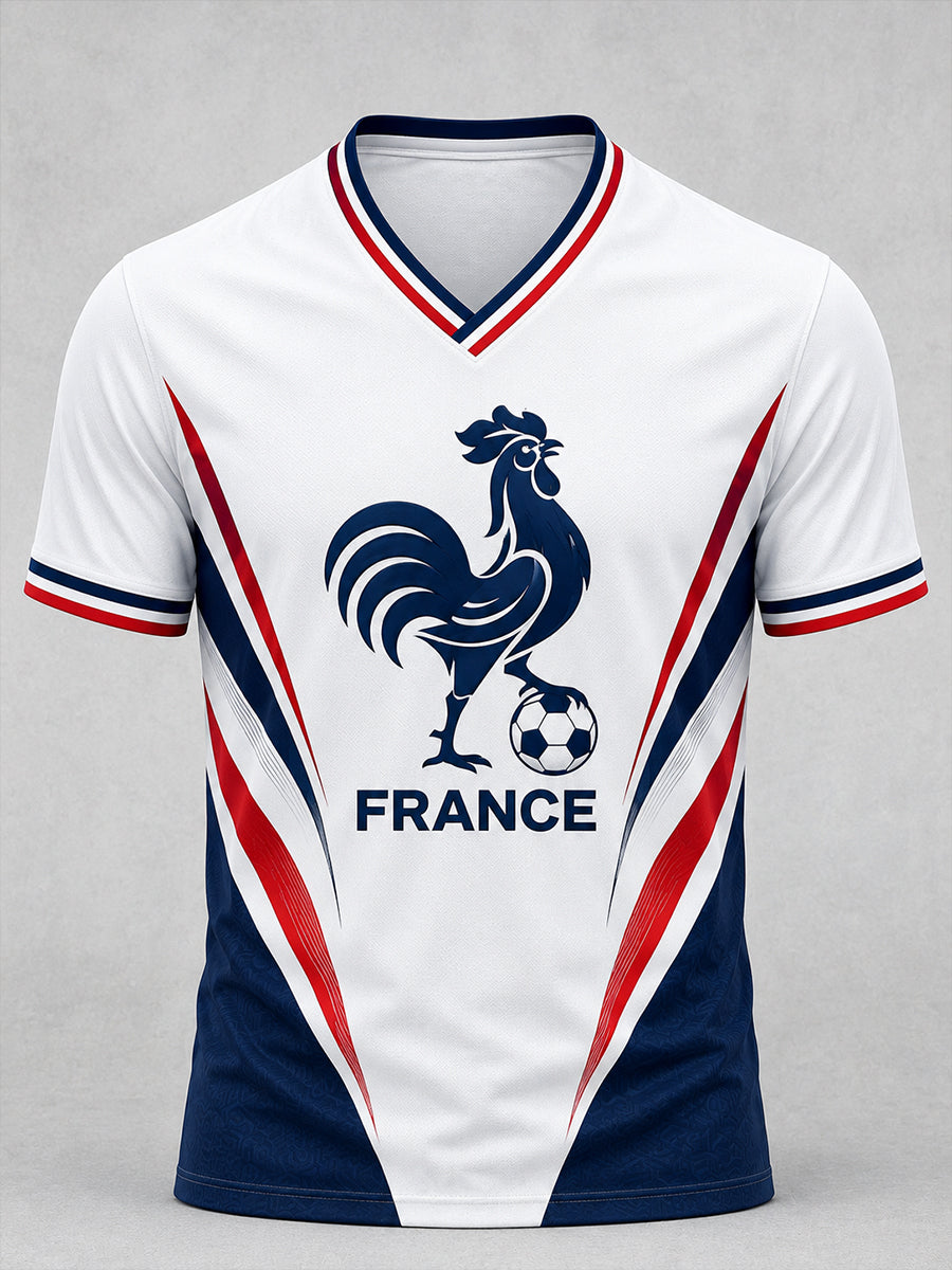T-shirt col en V France Football pour homme
