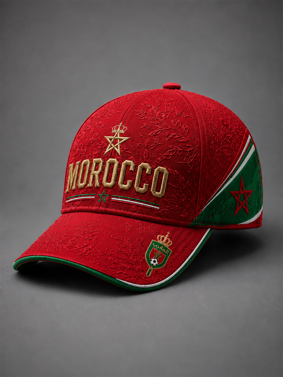 Unisexe Maroc Football Imprimé Chapeau