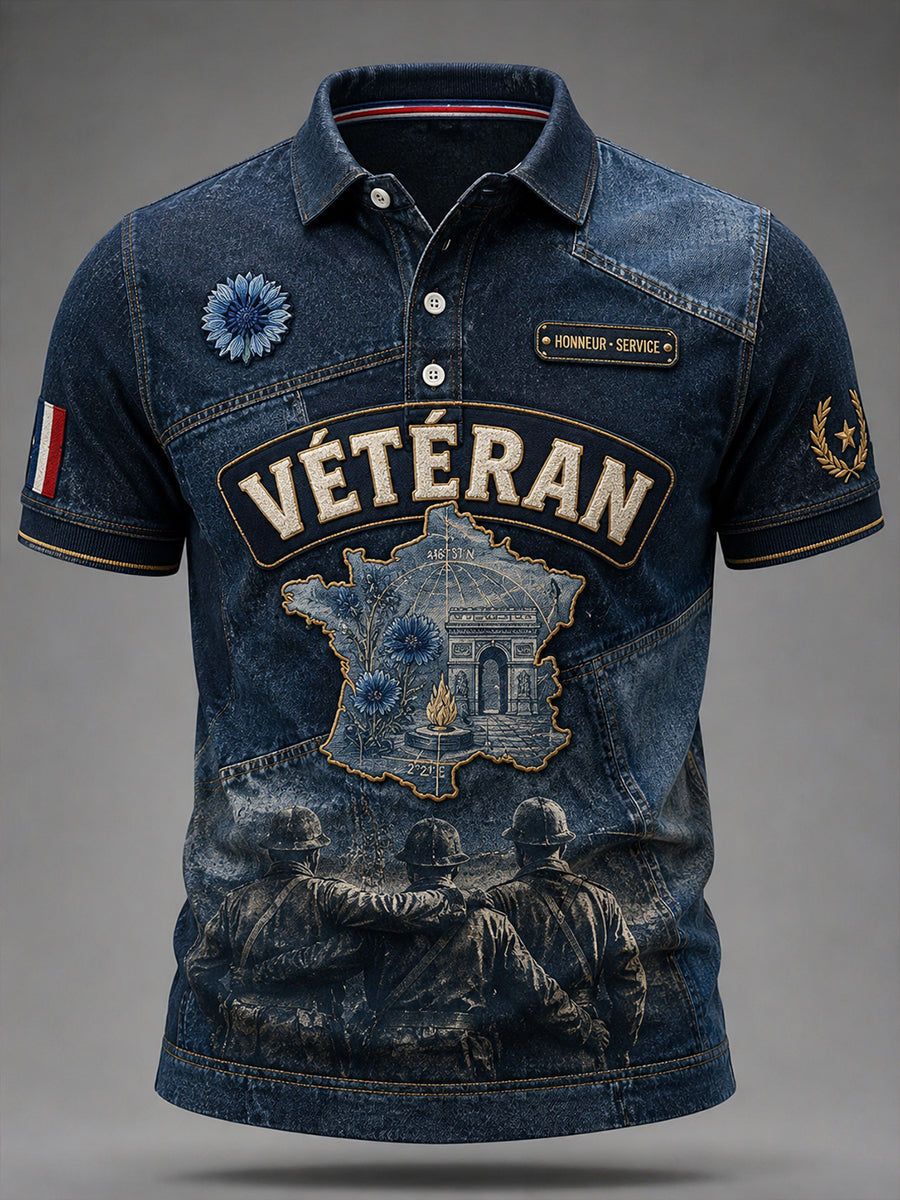 Chemise à manches courtes French Veteran Homme