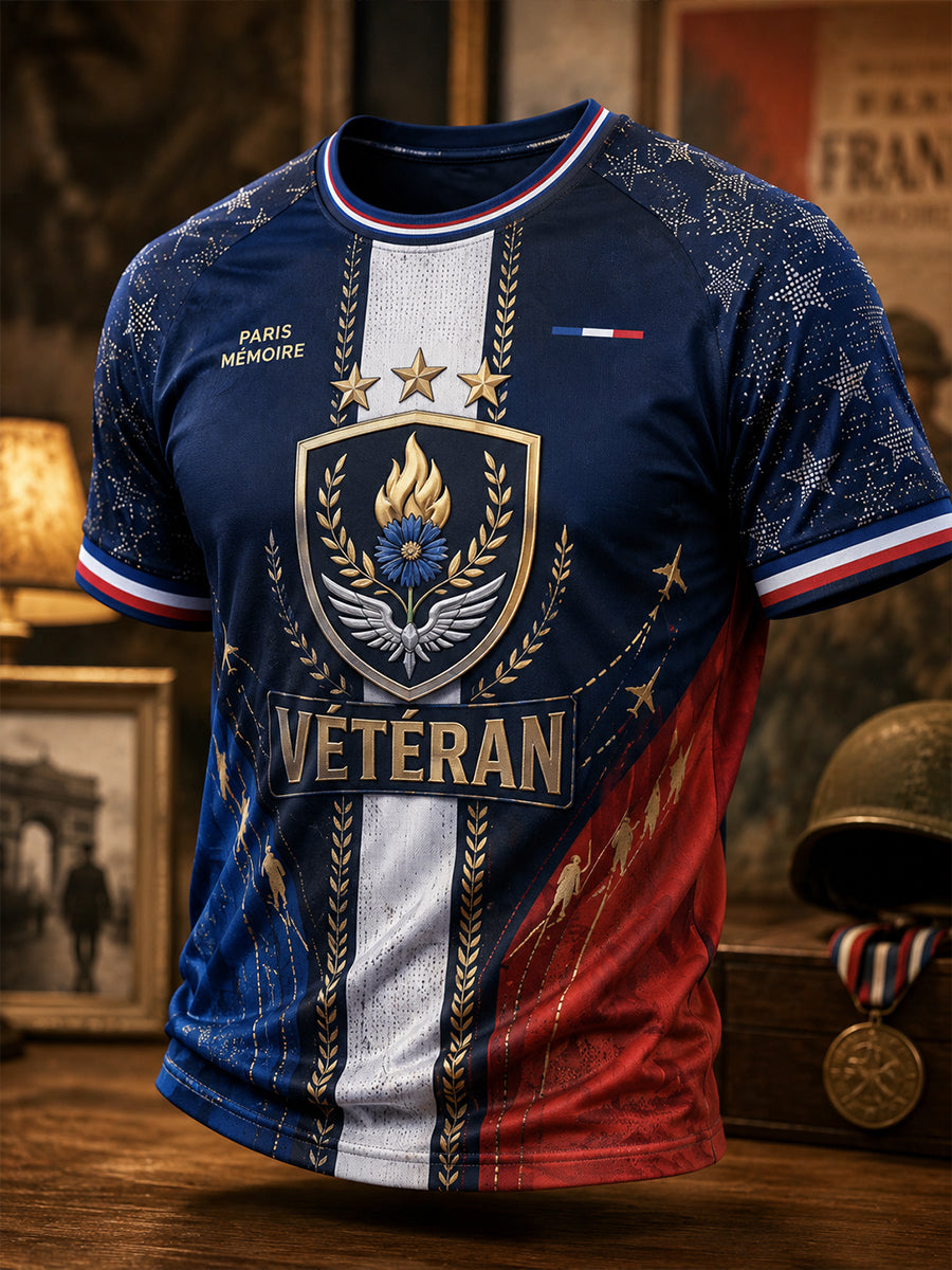 T-shirt à manches courtes French Veteran pour homme