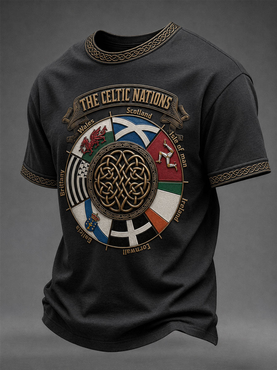 T-shirt à manches courtes des Nations celtiques pour homme