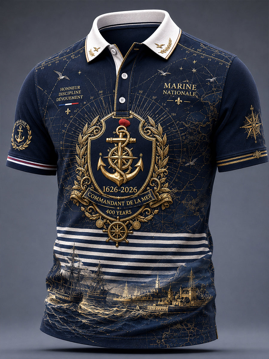 T-shirt manches courtes bleu marine pour homme