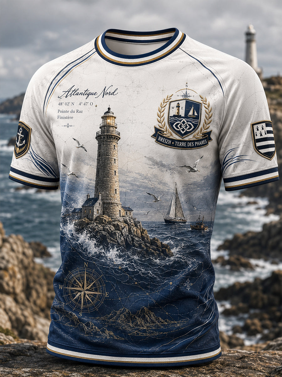 T-shirt à manches courtes pour homme, Bretagne, France