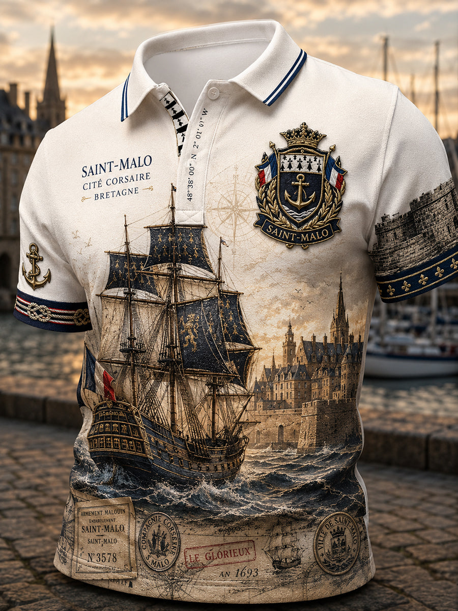 Chemise à manches courtes pour homme, Bretagne, France