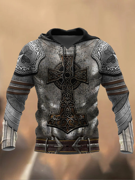 Men's Retro Printed Casual Sweatshirt