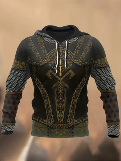 Men's Retro Printed Casual Sweatshirt