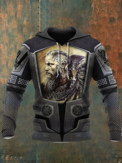 Men's Retro Printed Casual Sweatshirt