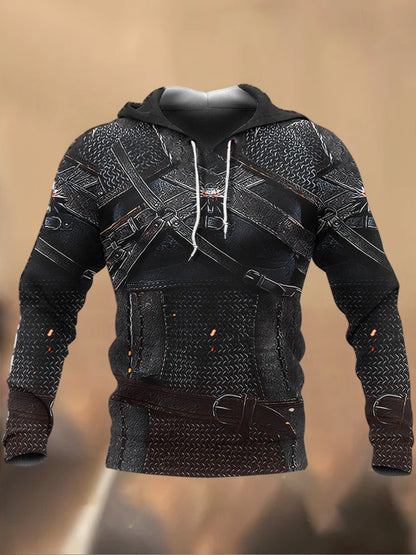 Men's Retro Printed Casual Sweatshirt
