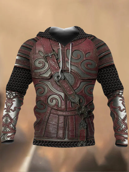 Men's Retro Printed Casual Sweatshirt