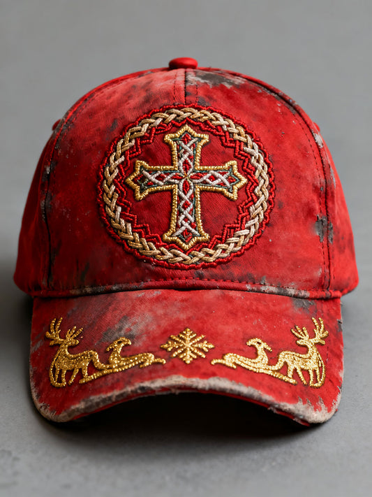 Cross Print Casual Unisex Hat