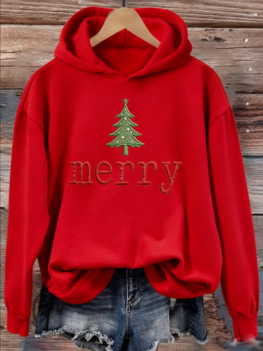Women's Christmas Art Print Commemorative Sweatshirt