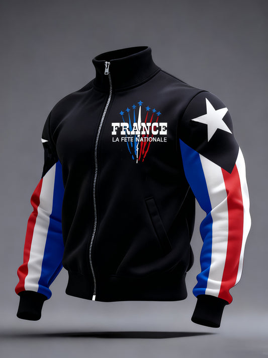 Men's France La Fete Nationale Zip-Up Hoodie