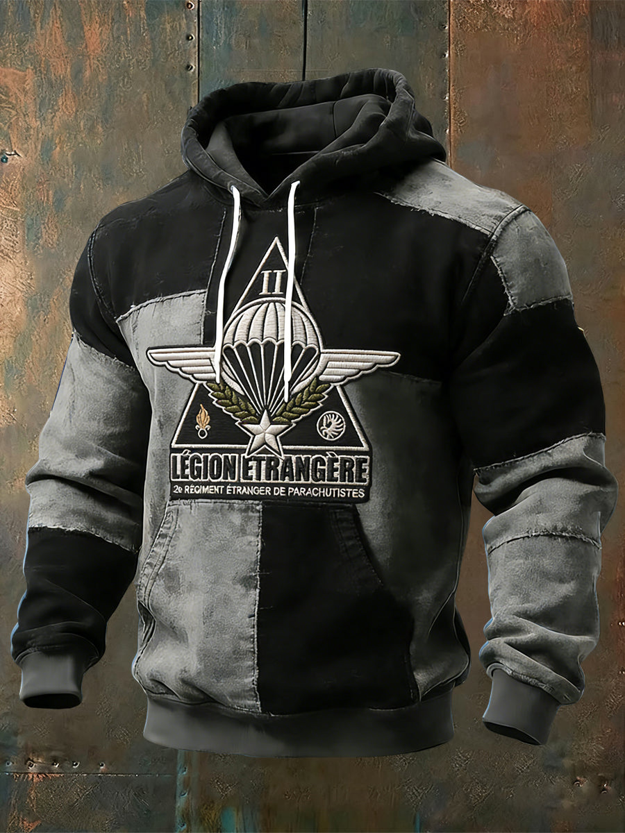 Rétro Français Légion Étrangère Paratrooper Badge Patch Casual Hoodie